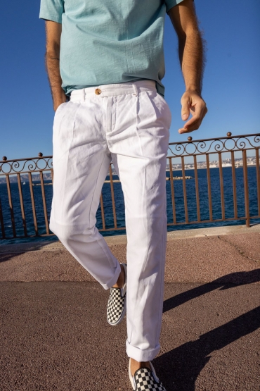 Pantalon Palerme Blanc optique